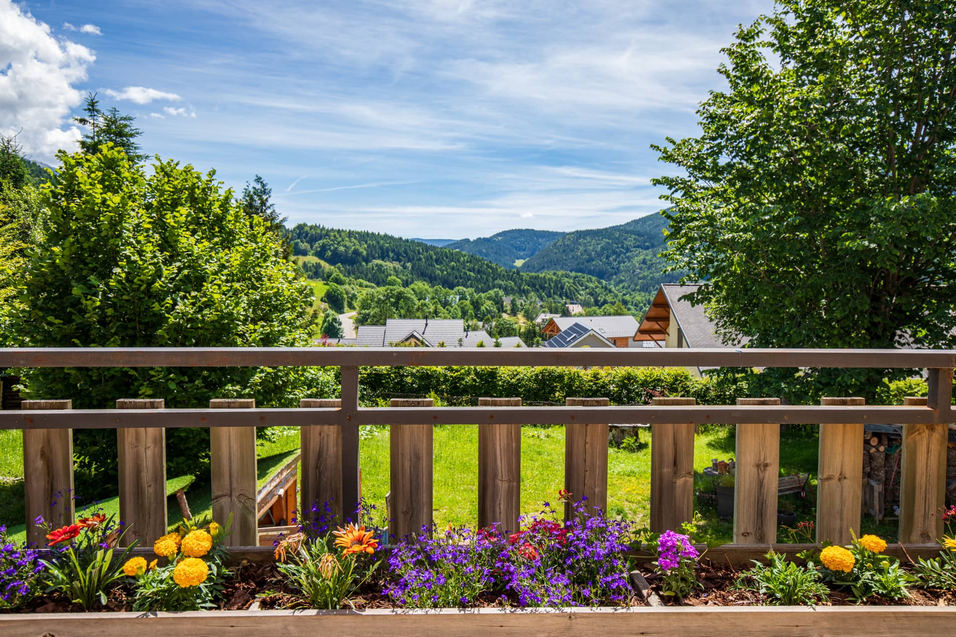 Vue depuis la terrasse de l'appartement